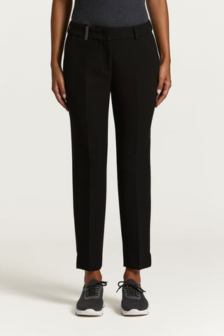 Pantalone a sigaretta in tela tecnica double