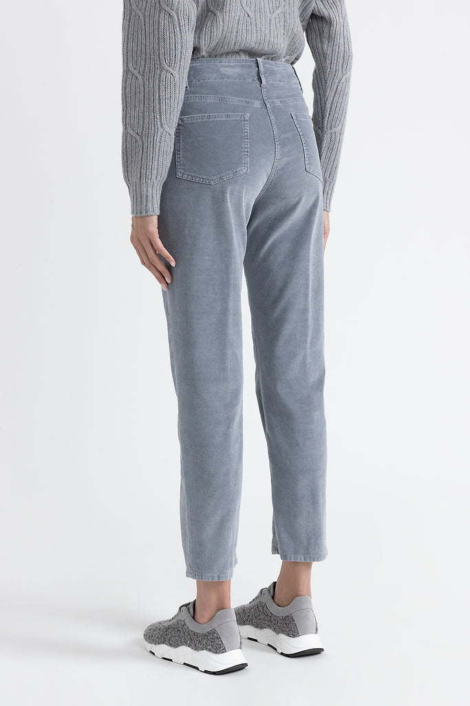 Needlecord denim cigarette trousers  