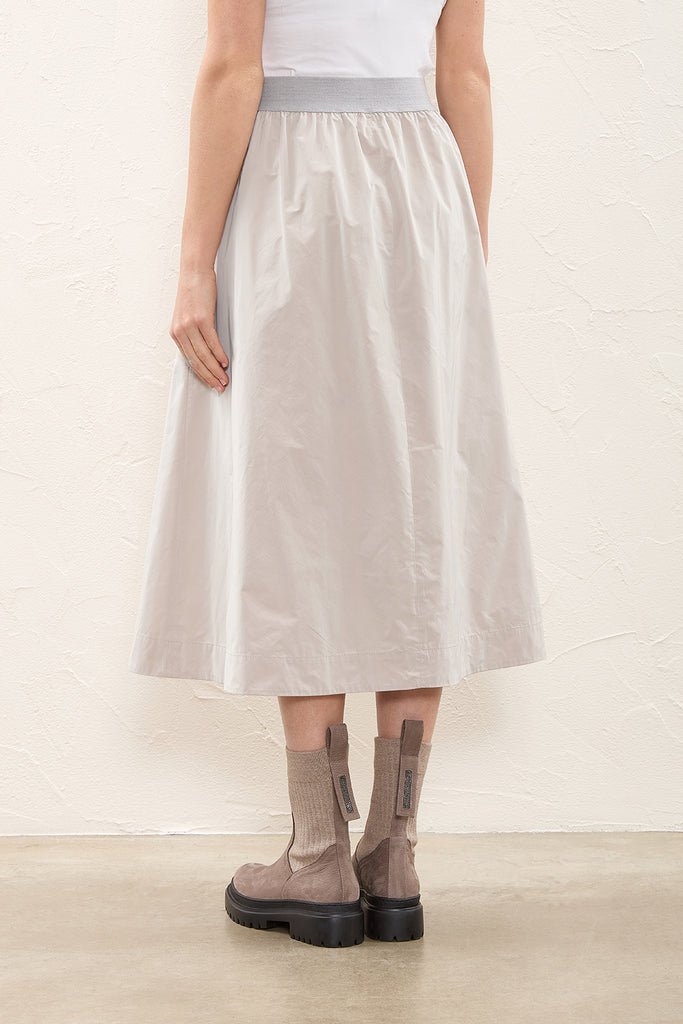 Taffeta midi skirt  