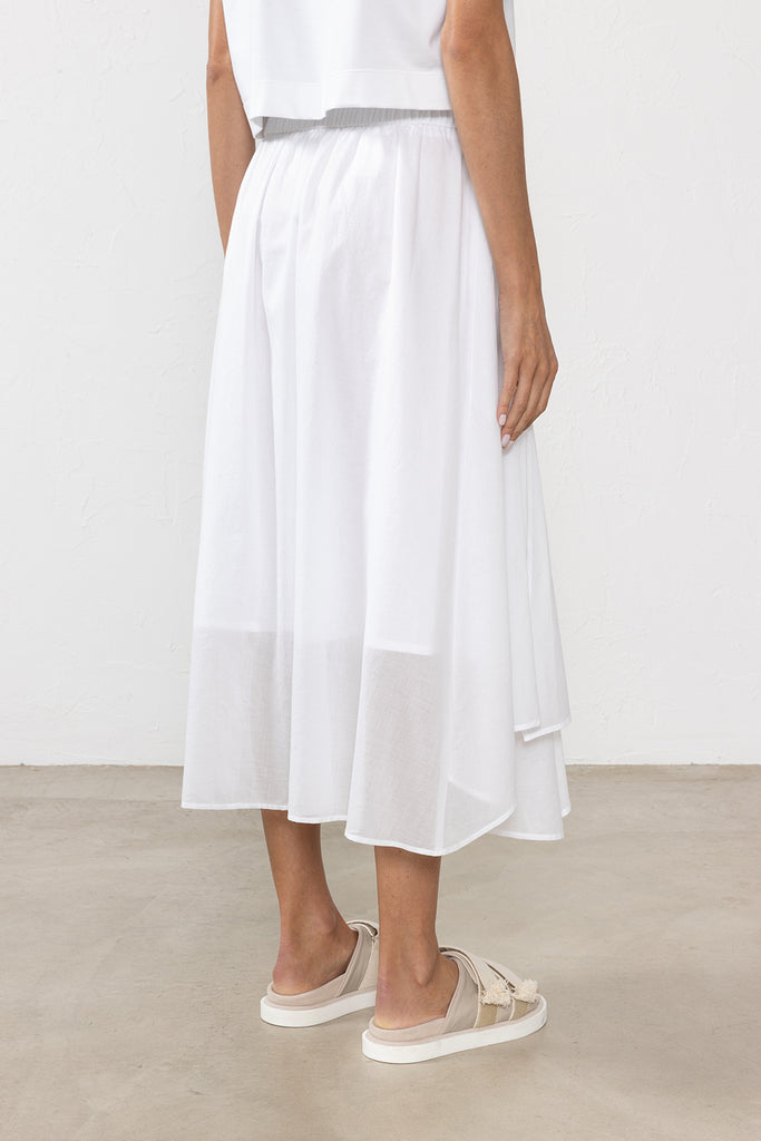 Pure cotton voile midi skirt  