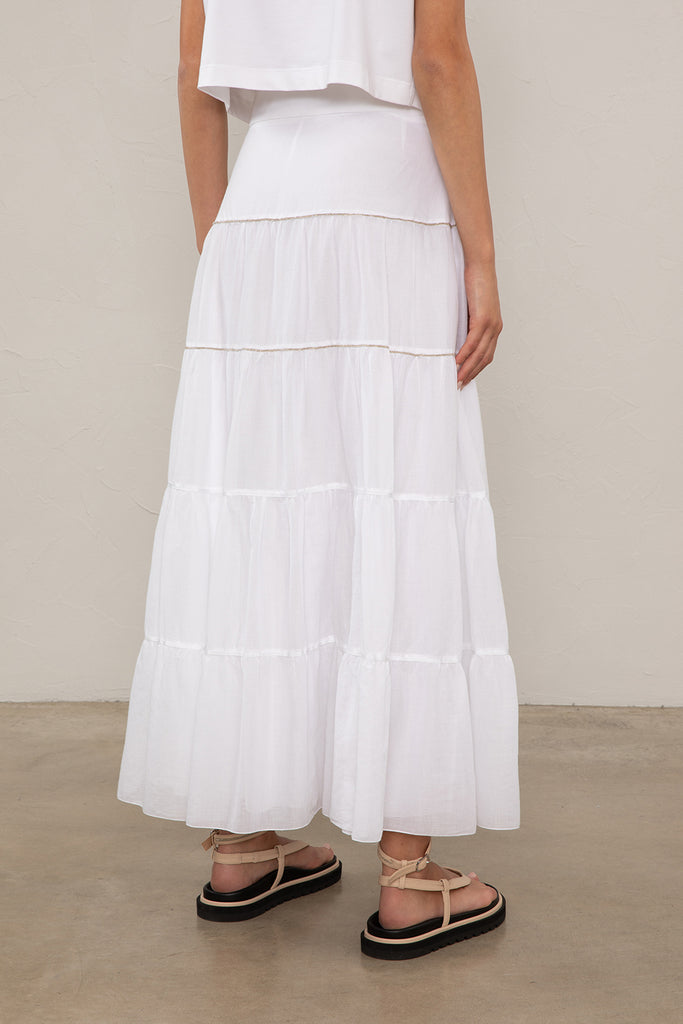 Long pure cotton voile skirt  