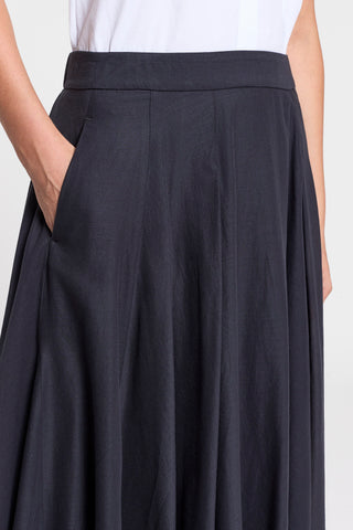 Pure cotton voile midi skirt