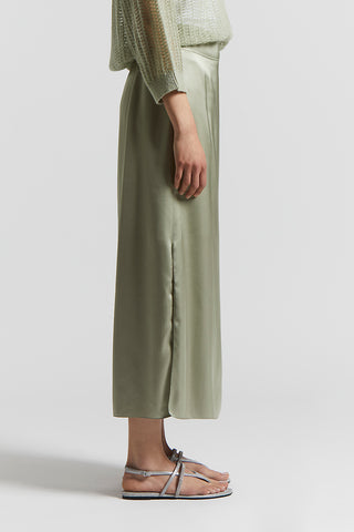 Long skirt in viscose satin