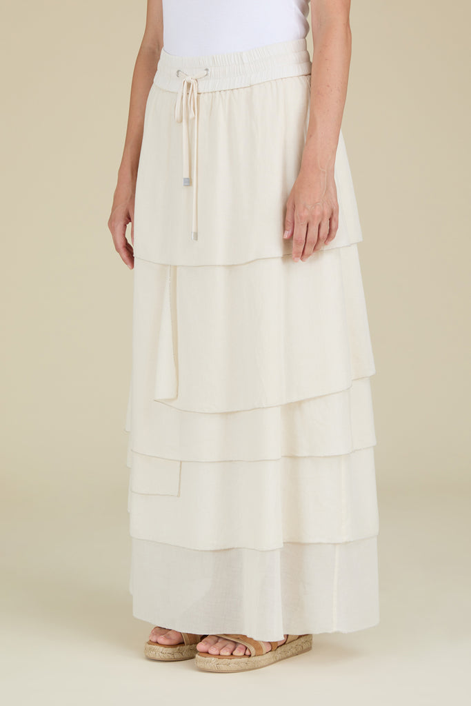 Long skirt in pure cotton voile  