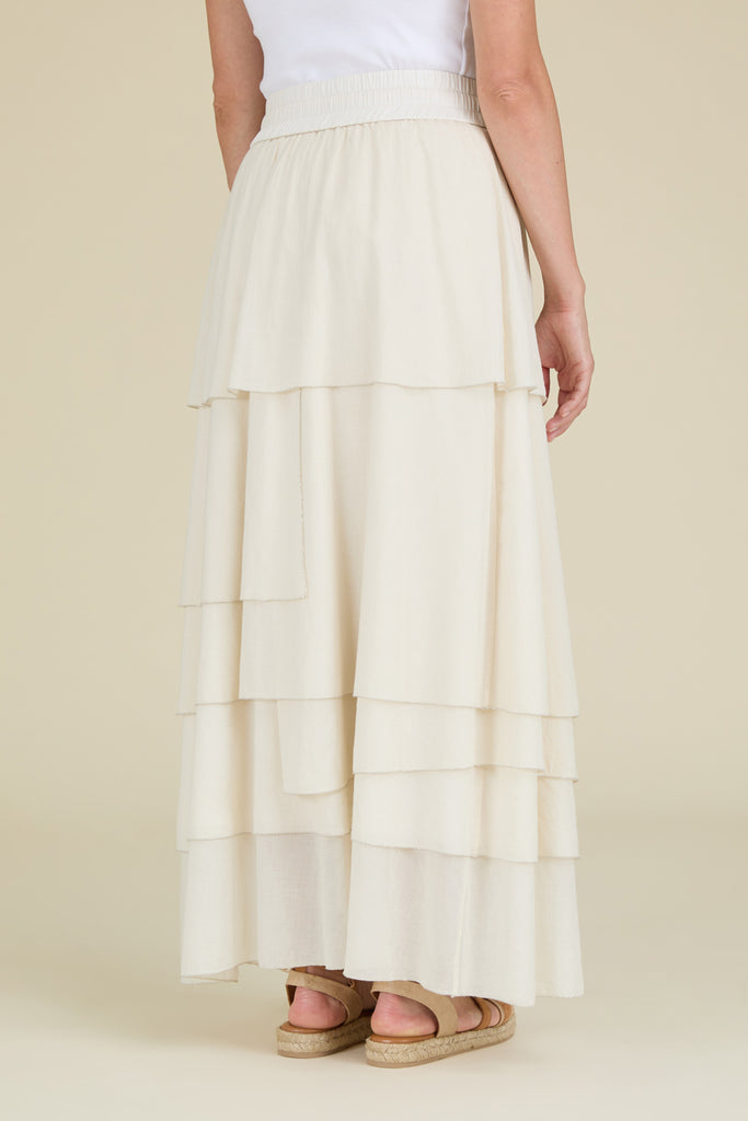Long skirt in pure cotton voile  