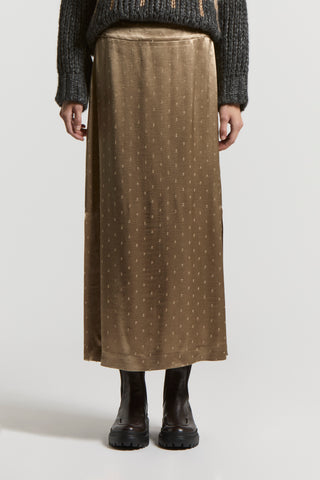 Viscose satin skirt