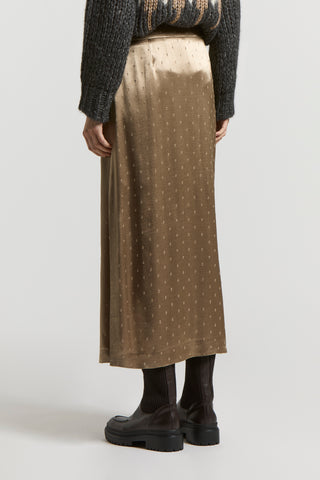 Viscose satin skirt