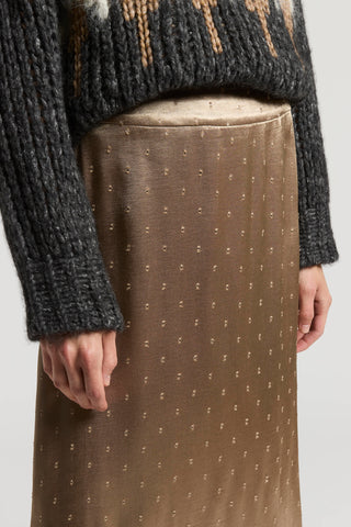 Viscose satin skirt