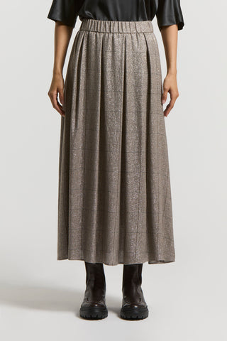 Wool and lurex viscose skirt