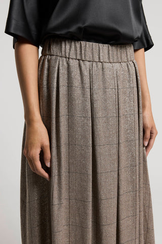 Wool and lurex viscose skirt