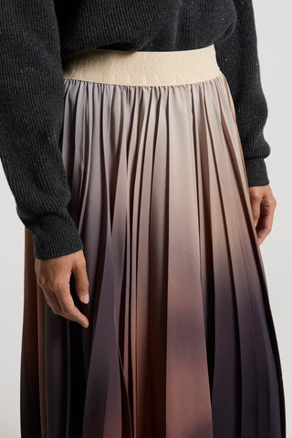 Long pleated skirt