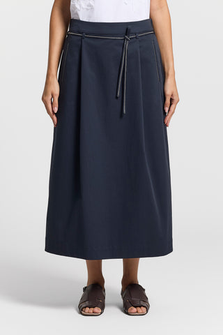Combed cotton gabardine skirt