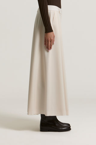 Gonna lunga in gabardina in lana 2 / 4
