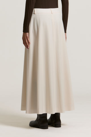Gonna lunga in gabardina in lana 4 / 4