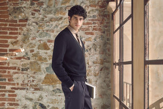 Cardigan in lana e cashmere