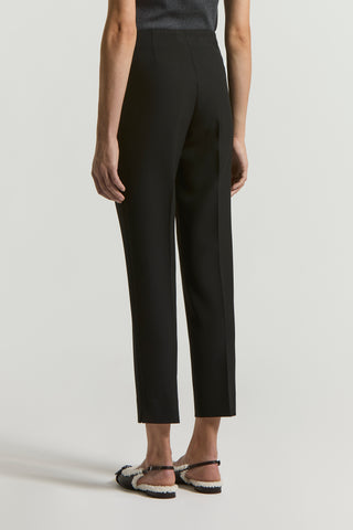 Double technical fabric cigarette trousers