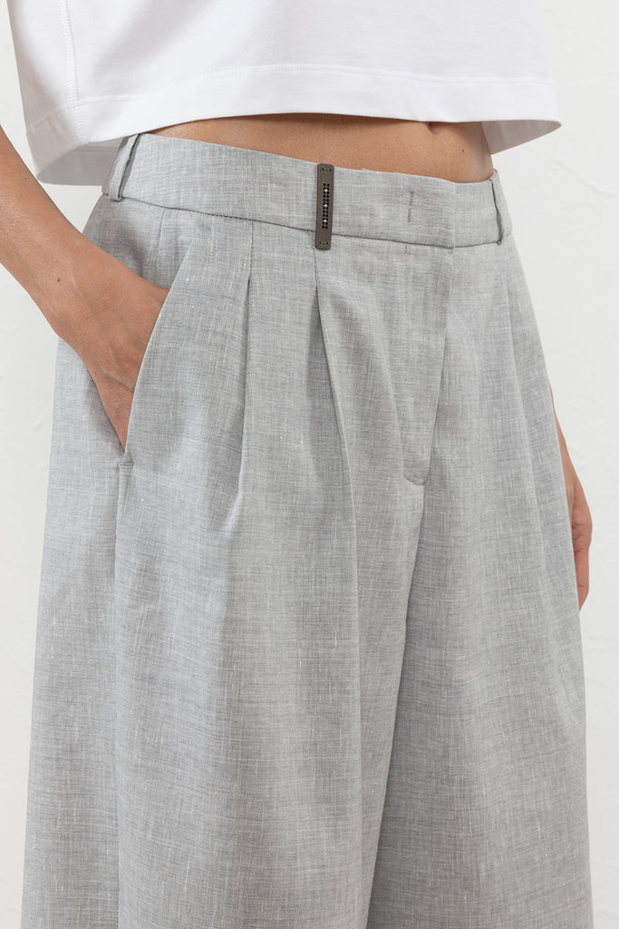 Estrato wool-linen blend trousers  