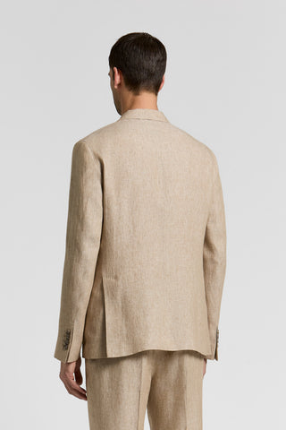 Single-breasted linen blazer