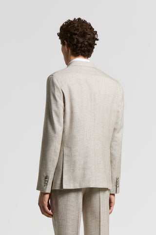 Double-breasted blazer in lightweight structured wool