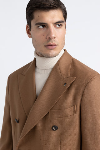 Wool and cashmere double-breasted blazer  