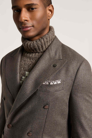 Blazer doppiopetto in misto seta e lana
