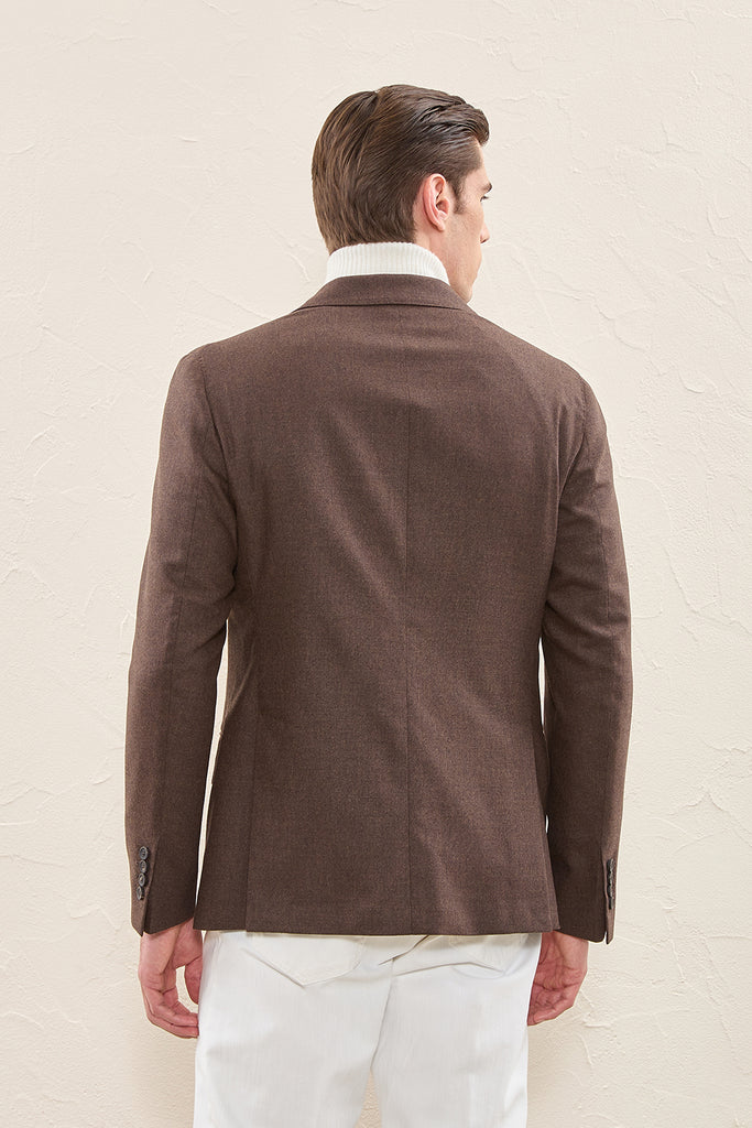 Wool and cashmere single breasted blazer  