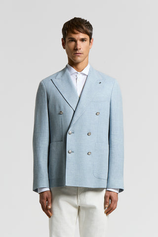 Blazer doppiopetto in lino lana seta