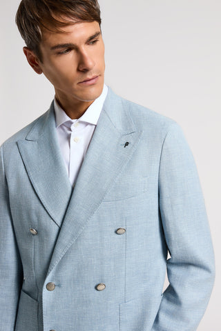 Blazer doppiopetto in lino lana seta