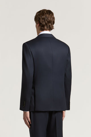 Giacca monopetto in gabardina di lana