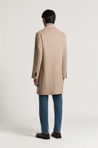 Cappotto doppiopetto in panno di lana e cashmere