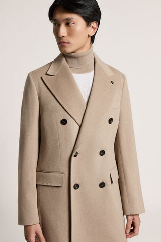 Cappotto doppiopetto in panno di lana e cashmere