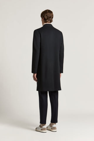 Cappotto monopetto in misto lana e cashmere