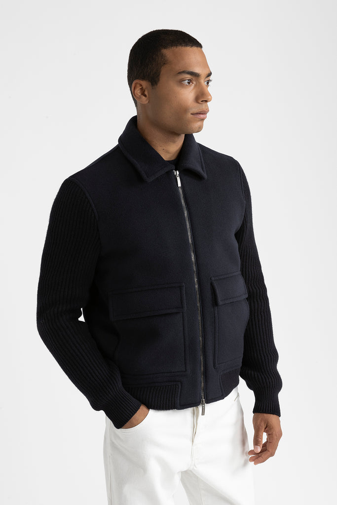 Double-face wool and cashmere jacket  