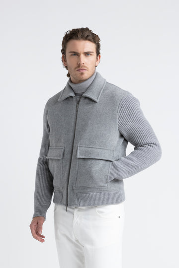 Double-face wool and cashmere jacket  