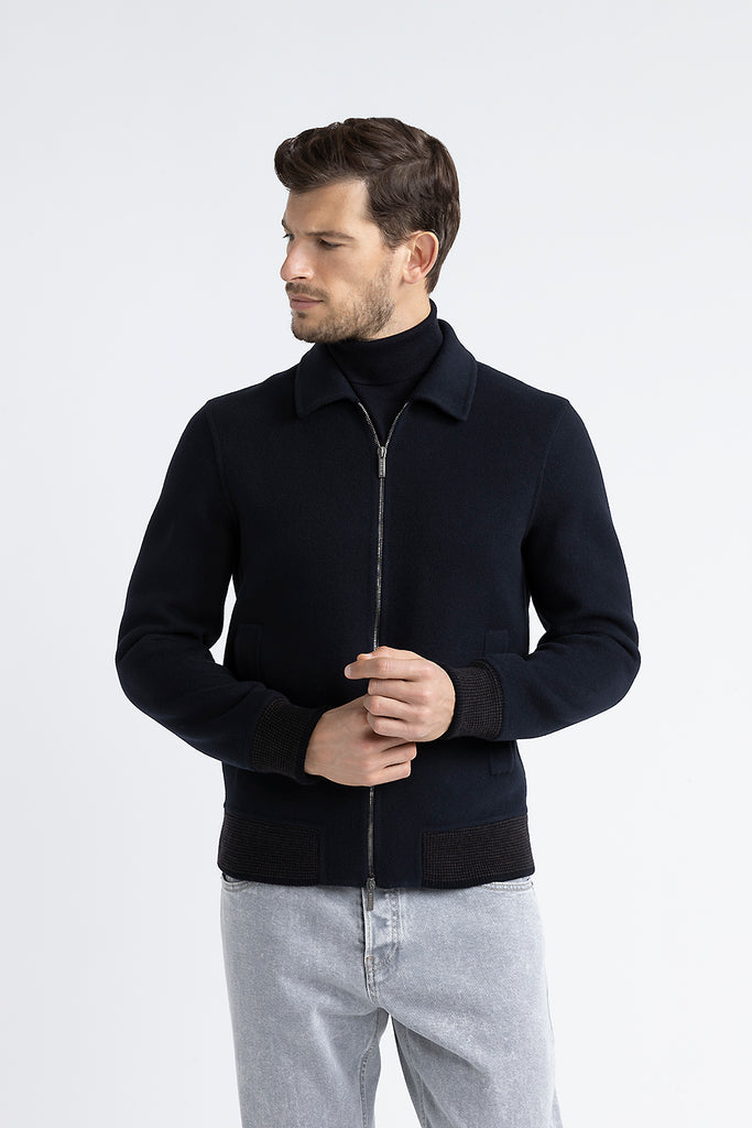 Double-face wool and cashmere jacket  