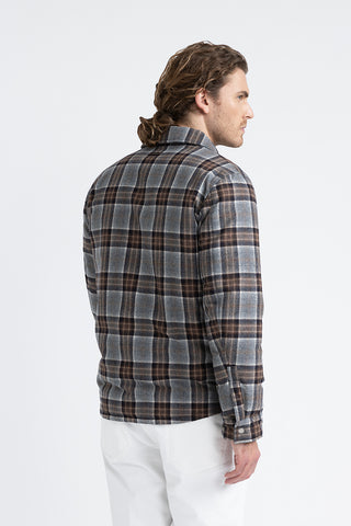 Pure new wool check shacket  