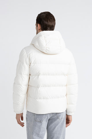 Goose down jacket in anti-drop technical microfiber  