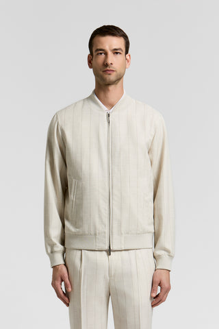 Bomber in cotone lana