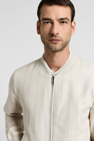 Bomber in cotone lana