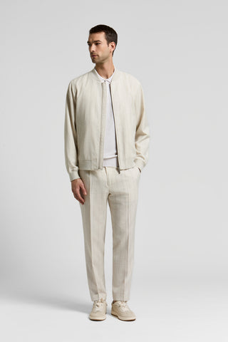 Bomber in cotone lana