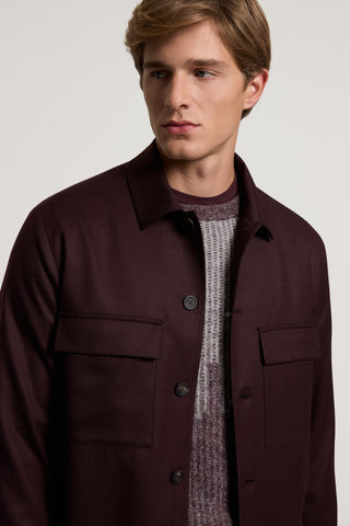 Overshirt in gabardina di pura lana 5 / 5
