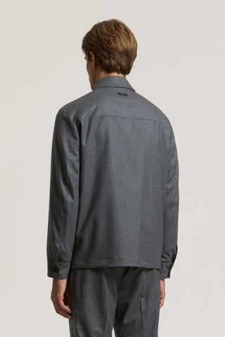 Overshirt in gabardina di pura lana 3 / 3