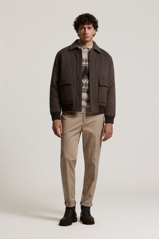 Bomber in panno di misto lana e cashmere 2 / 3