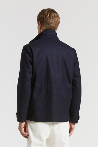 Pure wool technical flannel field jacket