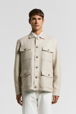 Giacca sahariana in puro lino