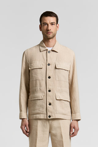 Giacca sahariana in puro lino