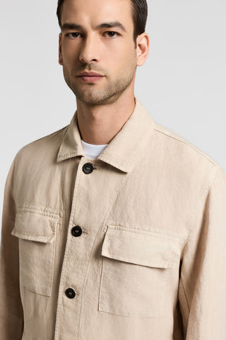Giacca sahariana in puro lino