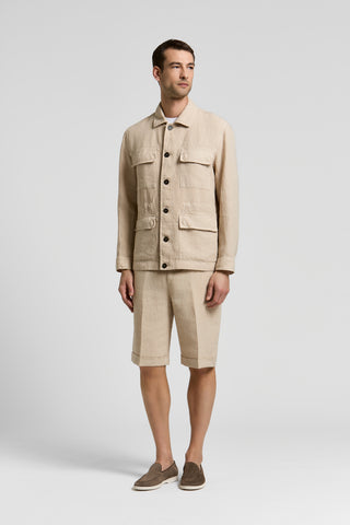 Giacca sahariana in puro lino