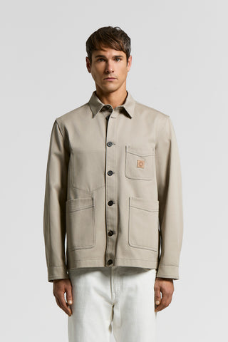 Giacca chore in gabardina in puro cotone