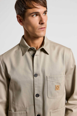 Giacca chore in gabardina in puro cotone